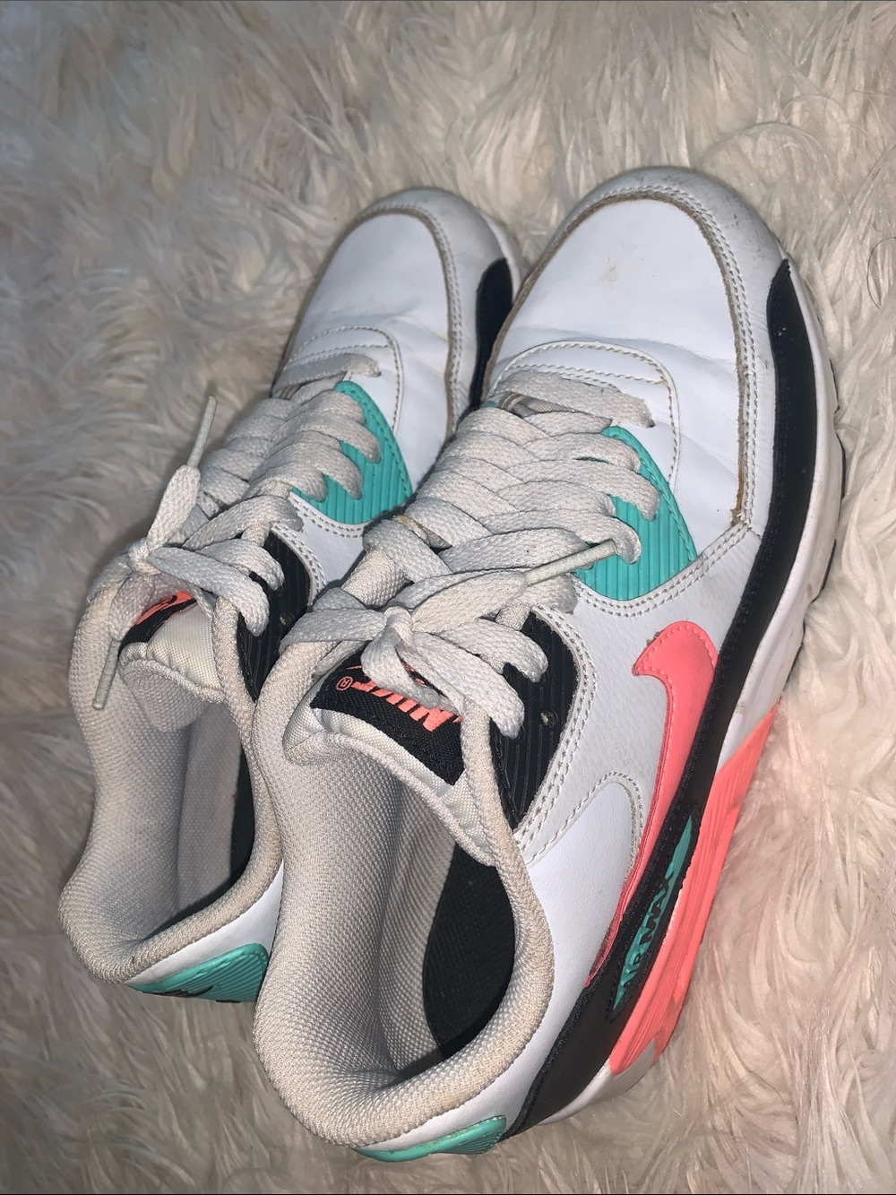 Nike White Teal Coral Women's Casual Sneakers